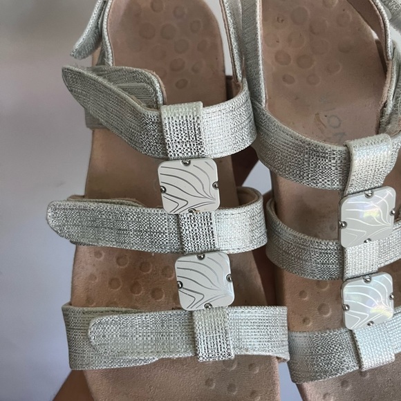 Vionic Metallic Silver Sandals - Picture 6 of 7